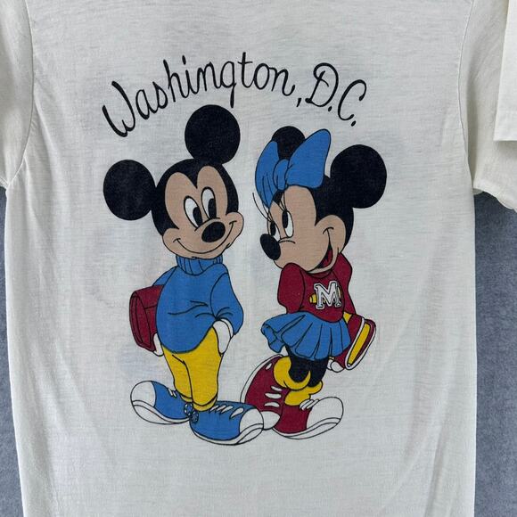 VTG 90s sz Women's M Mickey & Minnie Mouse DC T-Shirt Single Stitch USA made - Picture 2 of 12